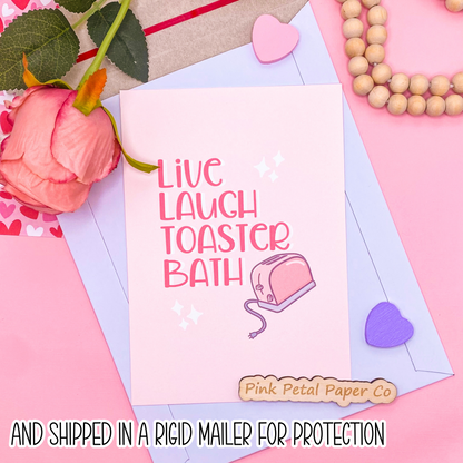 Live Laugh Toaster Bath Wall Art Print