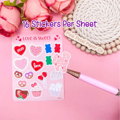 Valentine's Day Snacks Planner Stickers