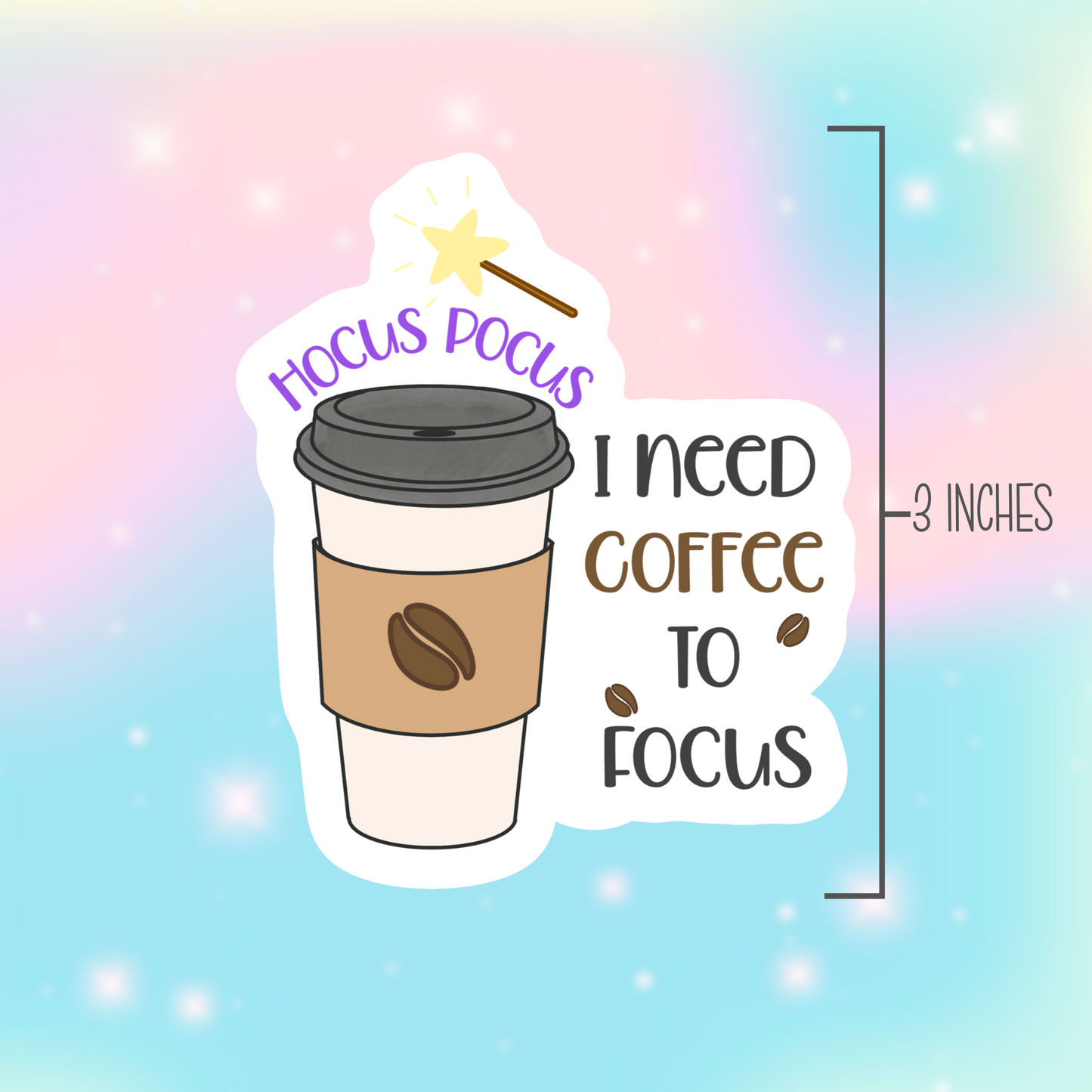 Hocus Pocus Coffee Vinyl Sticker