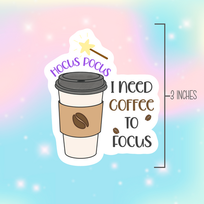 Hocus Pocus Coffee Vinyl Sticker