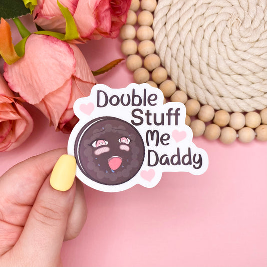 Double Stuff Me Daddy Vinyl Sticker