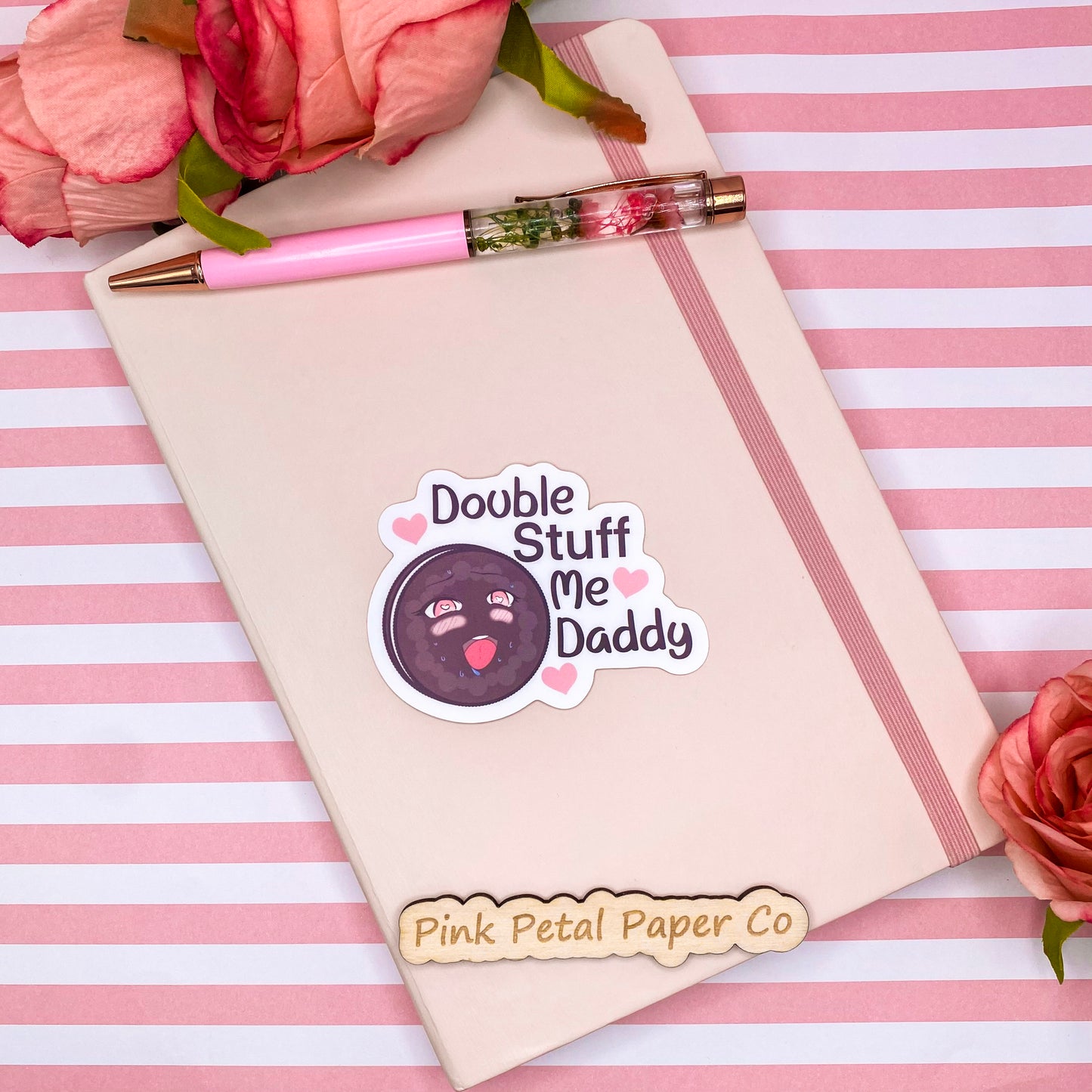 Double Stuff Me Daddy Vinyl Sticker