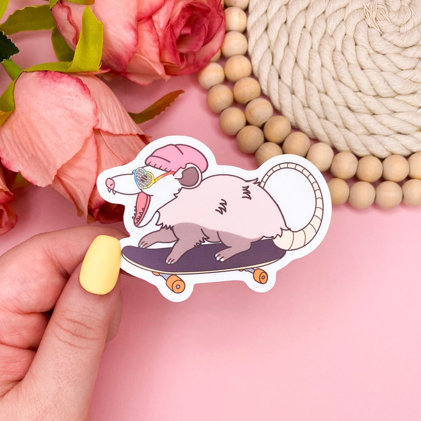 Cute Possum Vinyl Sticker