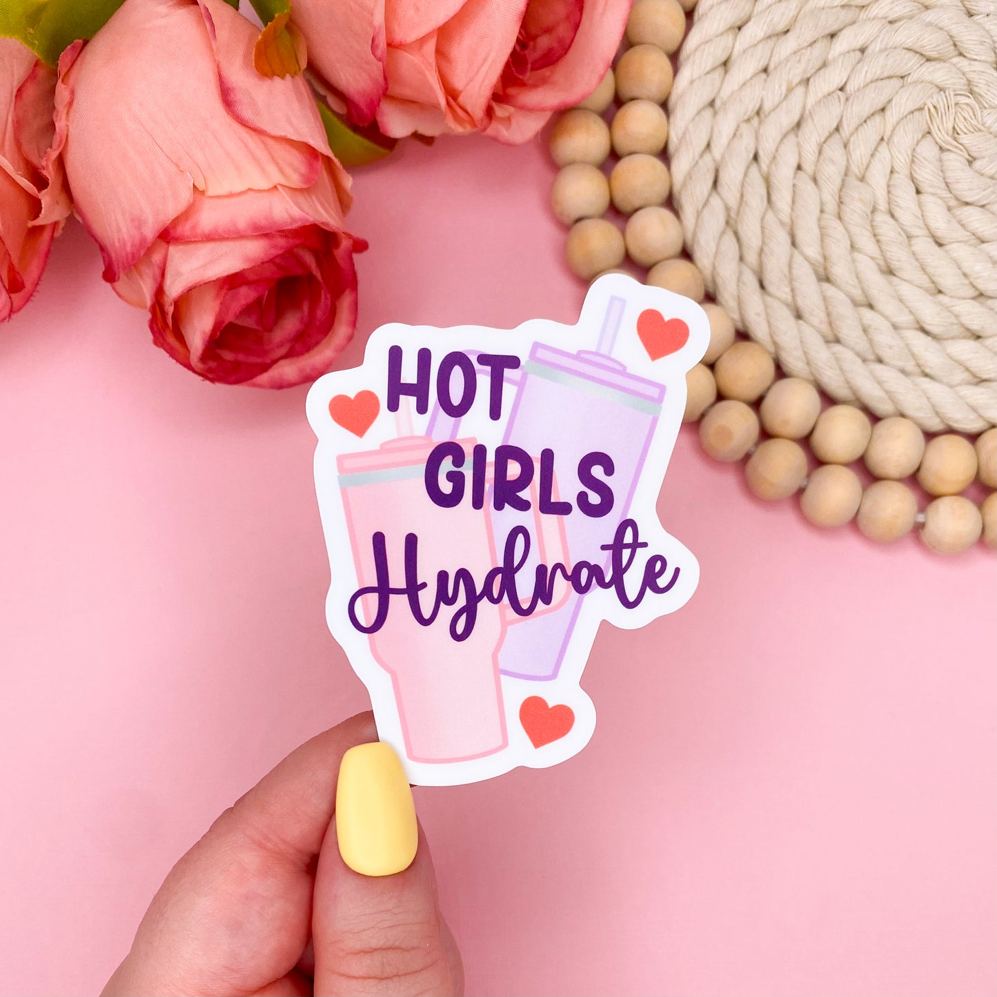 Hot Girls Hydrate Vinyl Sticker