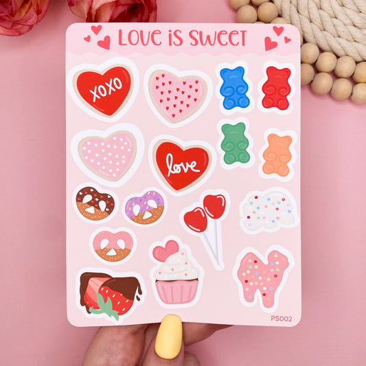 Valentine's Day Snacks Planner Stickers