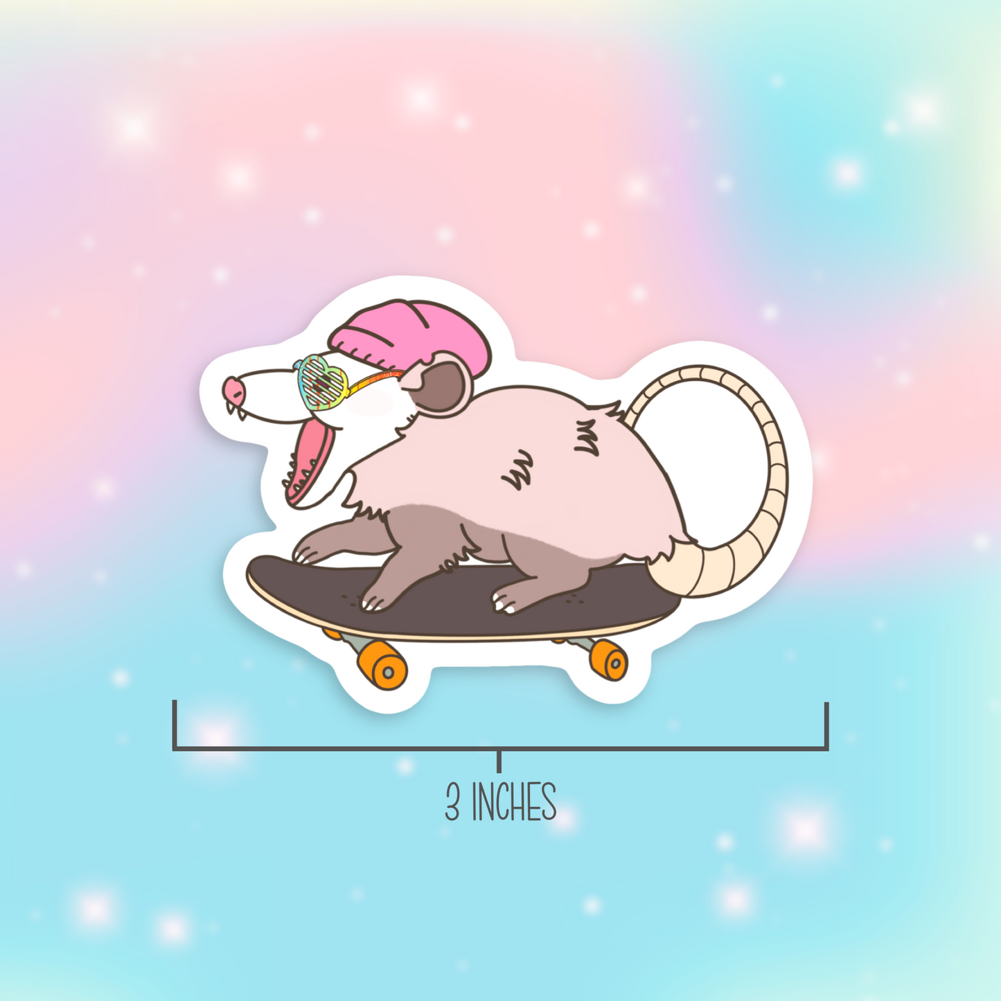 Cute Possum Vinyl Sticker