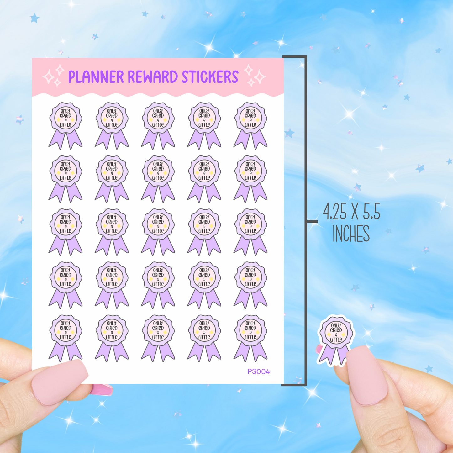 Only Cried A Little Reward Planner Stickers