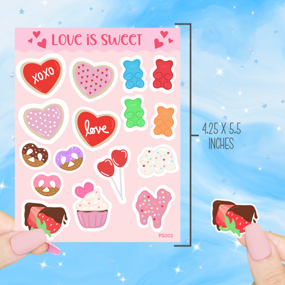 Valentine's Day Snacks Planner Stickers