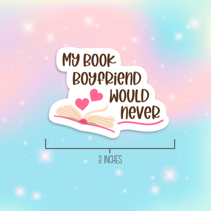 Book Boyfriend Vinyl Sticker