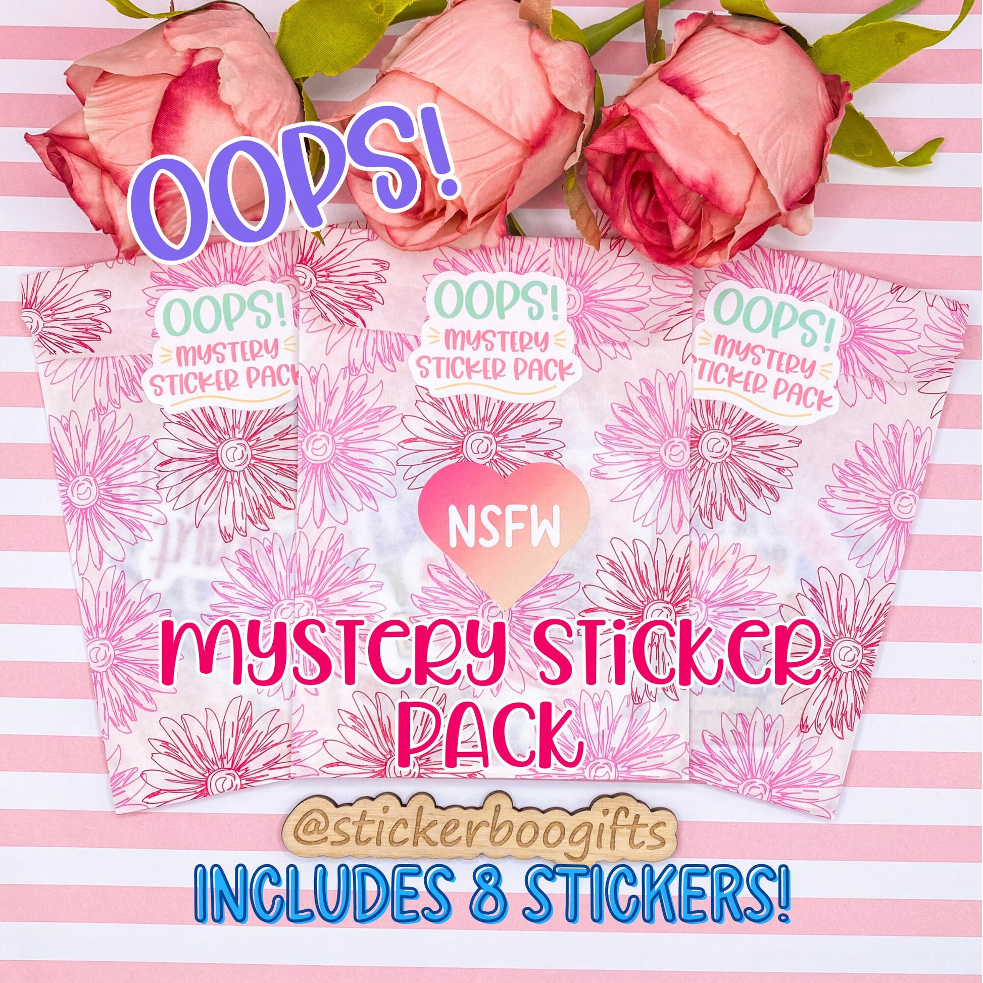 Oops Sticker Grab Bags, Mystery Sticker Pack, Grab Bag Sticker Pack, Discounted B-Grade Stickers, Oopsie Grab Blind Bag, Small Imperfections