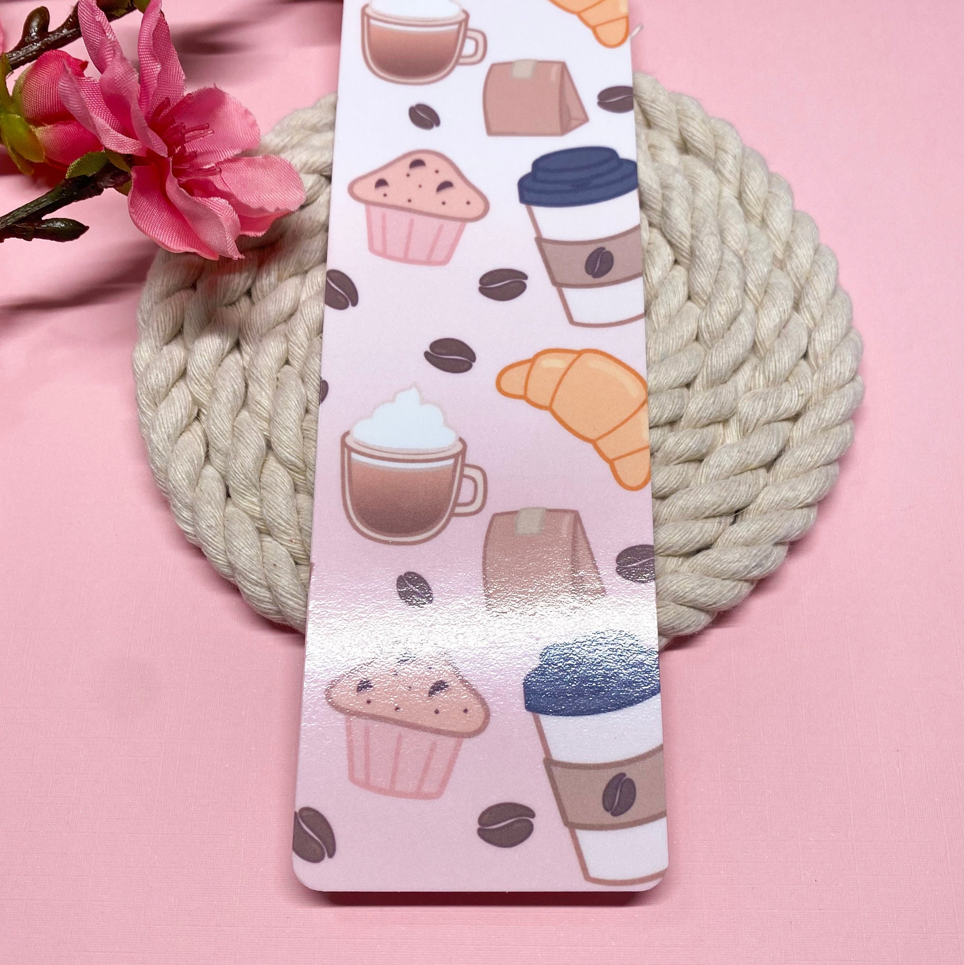 Coffee Cafe Bookmark Set, Coffee Lover Bookmark Gift, Coffee Book Lover Gift, Bookworm Gift, Pastel Bookmark, Cute Handmade Bookmark Gift