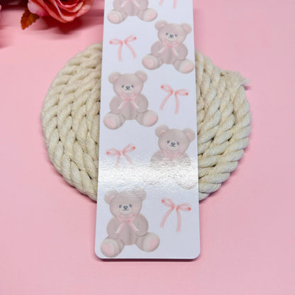 Coquette Bookmark Set, Cute Girly Bookmark, Pink Bows Bookmark, Handmade Gifts for Book Lovers, Booklover Bookworm Gifts, Soft Girl Bookmark