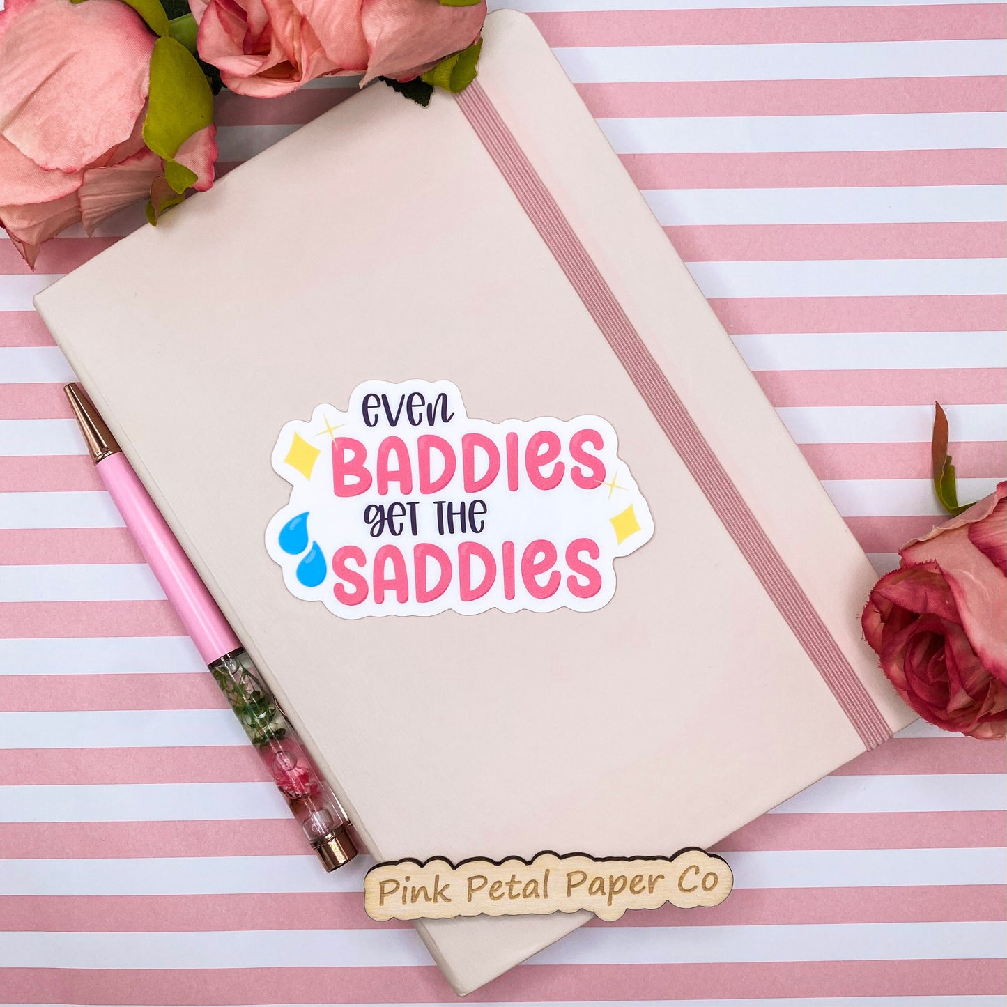 Hot Girl Baddies Sticker, Cute Holographic Sticker, Funny Laptop Decal, Water Resistant Sticker, Water Bottle, Birthday Gift for Best Friend