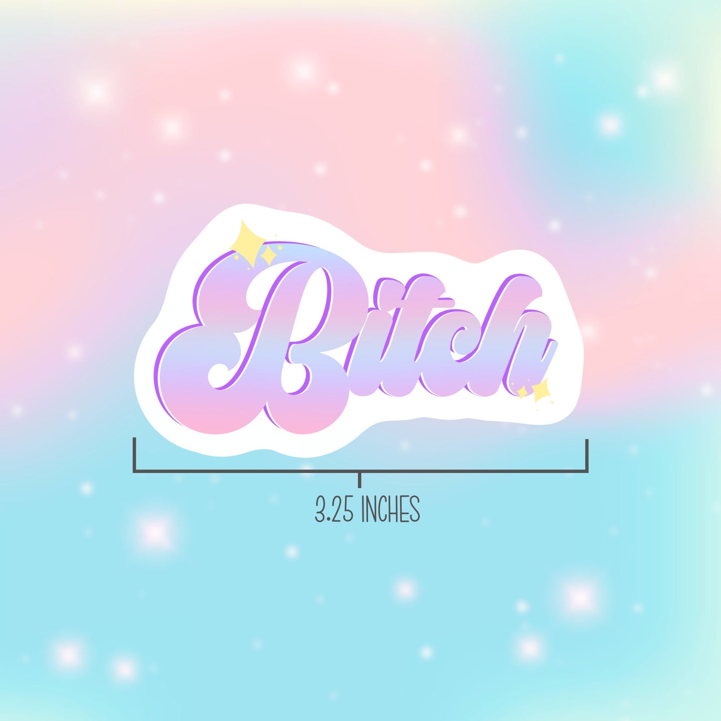 Cute Bitch Sticker, Dark Humor Gift Best Friend Sticker, Vinyl Waterproof Sticker, Holographic Sticker, Laptop Sticker, Water Bottle Sticker