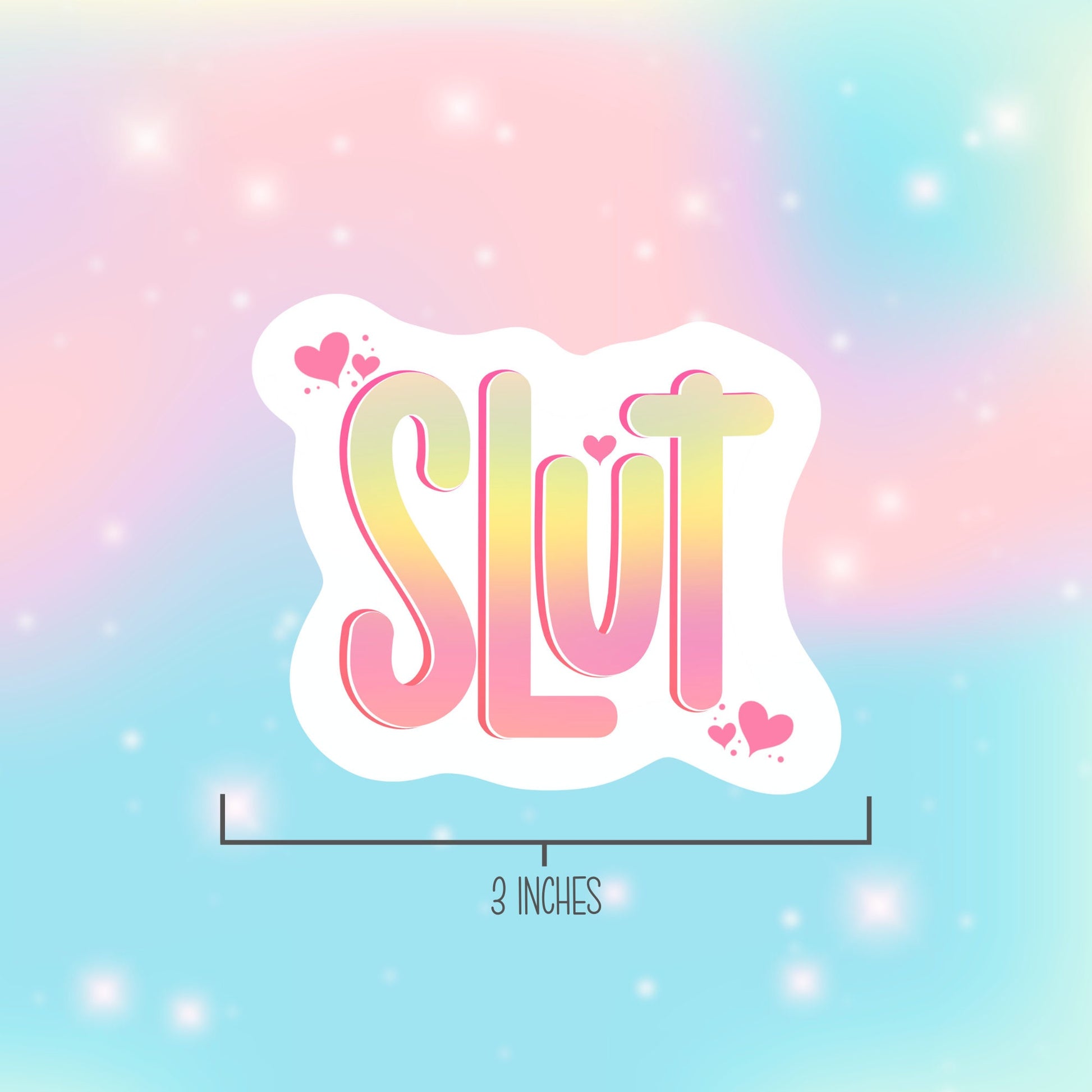 Cute Slut Sticker, Dark Humor Gift Best Friend Sticker, Vinyl Waterproof Sticker, Holographic Sticker, Laptop Sticker, Water Bottle Sticker