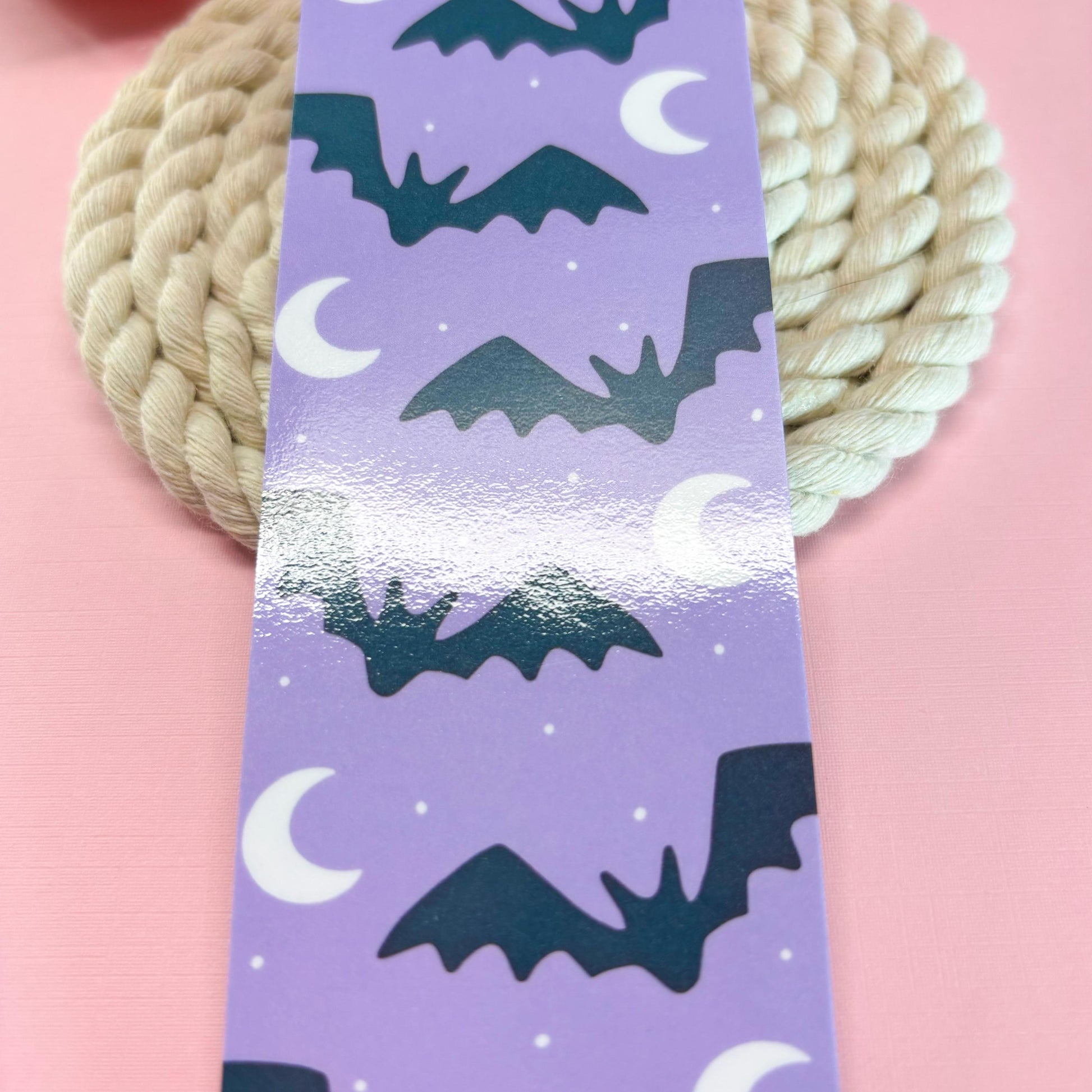 Cozy Purple Halloween Bookmark Set, Cute Holographic Girly Bookmark Set, Handmade Gifts for Book Lovers, Booklover Bookworm Gifts