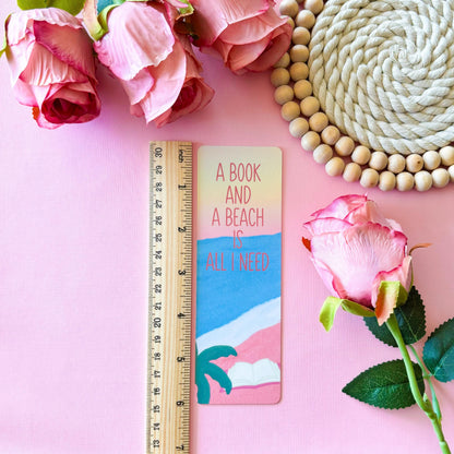 Pink Summer Bookmark Set, Girly Bookmark, Bookstagram Bookmark, Handmade Gifts for Book Lover, Booklover Bookworm Gift, Soft Girl Bookmark