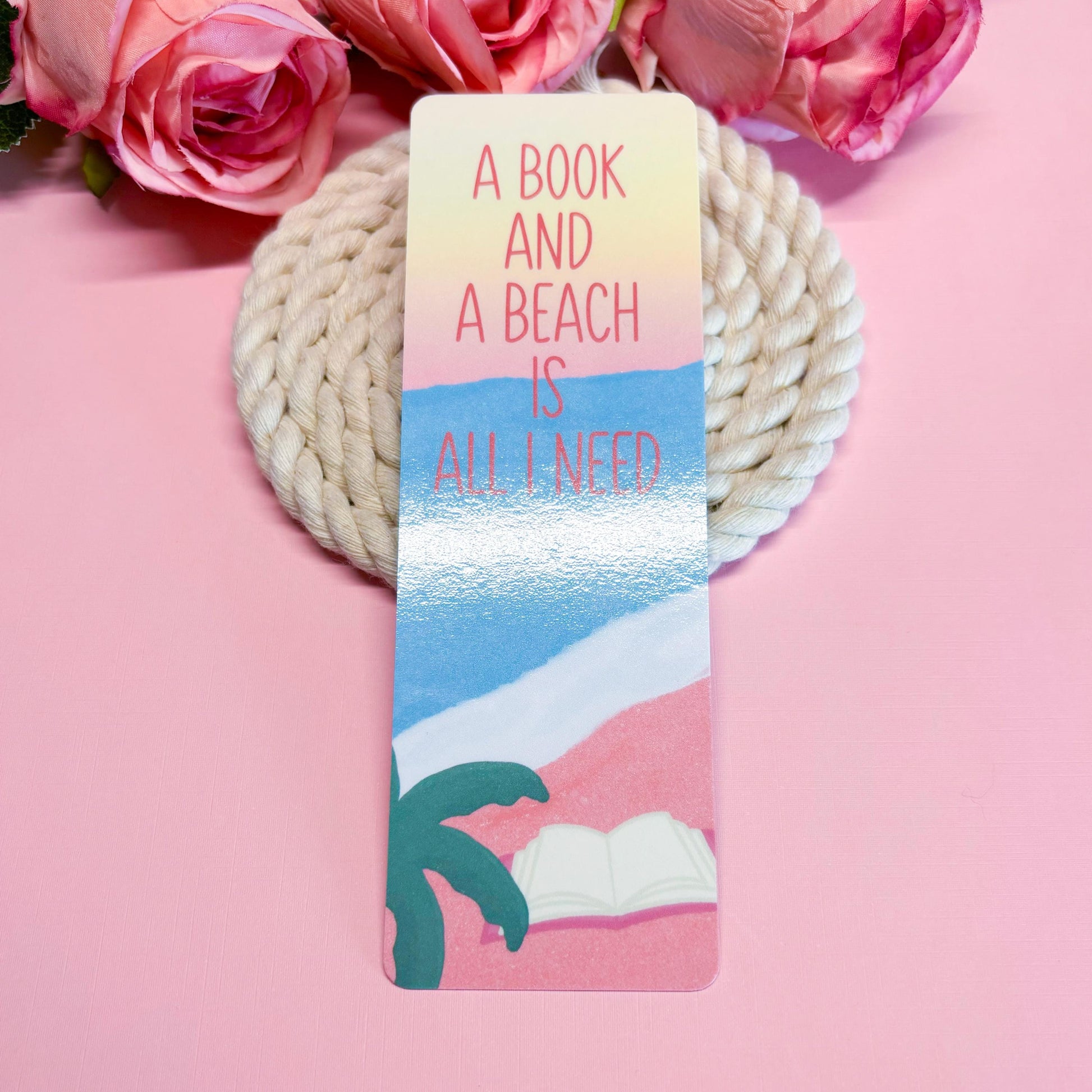 Pink Summer Bookmark Set, Girly Bookmark, Bookstagram Bookmark, Handmade Gifts for Book Lover, Booklover Bookworm Gift, Soft Girl Bookmark